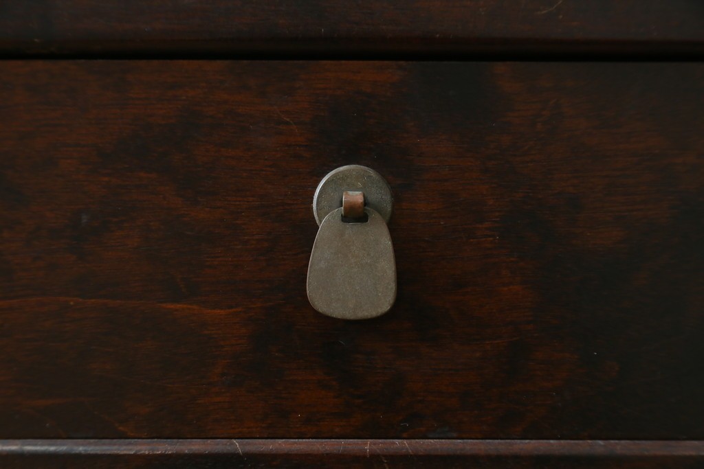 中古　美品　松本民芸家具　見せる飾り棚と隠す収納を兼ねた132型朝鮮棚　定価約55万円　(R-087513)