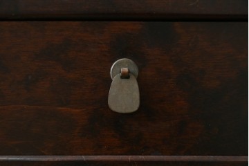 中古　美品　松本民芸家具　見せる飾り棚と隠す収納を兼ねた132型朝鮮棚　定価約55万円　(R-087513)