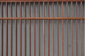 アンティーク建具　昭和初期　片面ガラス　落ち着いた木色に麻の葉模様の組子が美しい書院戸4枚セット　(R-087515)