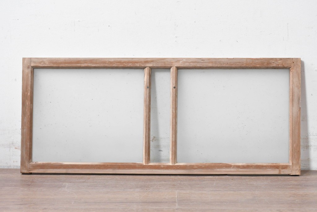 アンティーク建具　昭和初期　素朴な木味が楽しめる明り取り1枚　(R-087516)