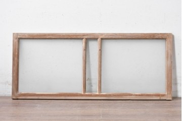 アンティーク建具　昭和初期　素朴な木味が楽しめる明り取り1枚　(R-087516)