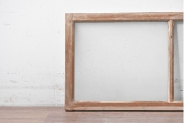 アンティーク建具　昭和初期　素朴な木味が楽しめる明り取り1枚　(R-087516)