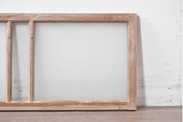 アンティーク建具　昭和初期　素朴な木味が楽しめる明り取り1枚　(R-087516)