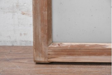 アンティーク建具　昭和初期　素朴な木味が楽しめる明り取り1枚　(R-087516)