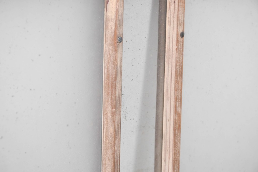 アンティーク建具　昭和初期　素朴な木味が楽しめる明り取り1枚　(R-087516)