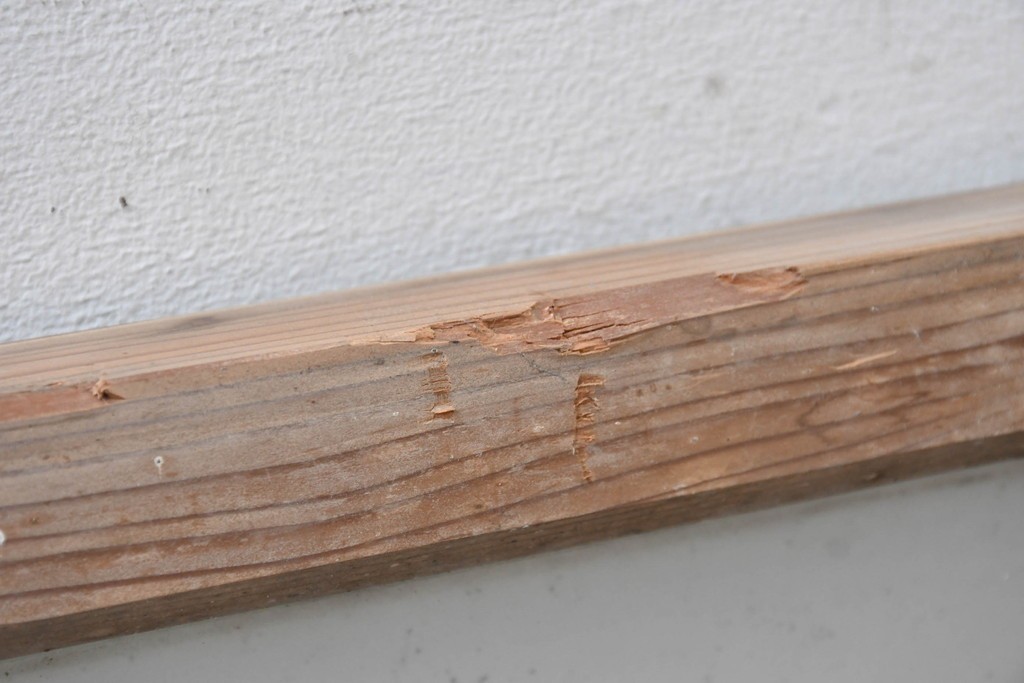 アンティーク建具　昭和初期　素朴な木味が楽しめる明り取り1枚　(R-087516)