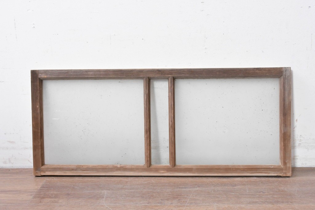 アンティーク建具　昭和初期　素朴な木味が楽しめる明り取り1枚　(R-087516)