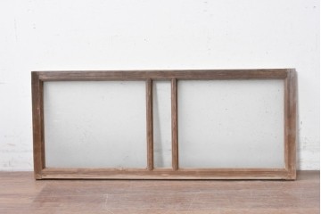 アンティーク建具　昭和初期　素朴な木味が楽しめる明り取り1枚　(R-087516)