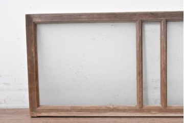 アンティーク建具　昭和初期　素朴な木味が楽しめる明り取り1枚　(R-087516)