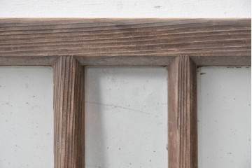 アンティーク建具　昭和初期　素朴な木味が楽しめる明り取り1枚　(R-087516)