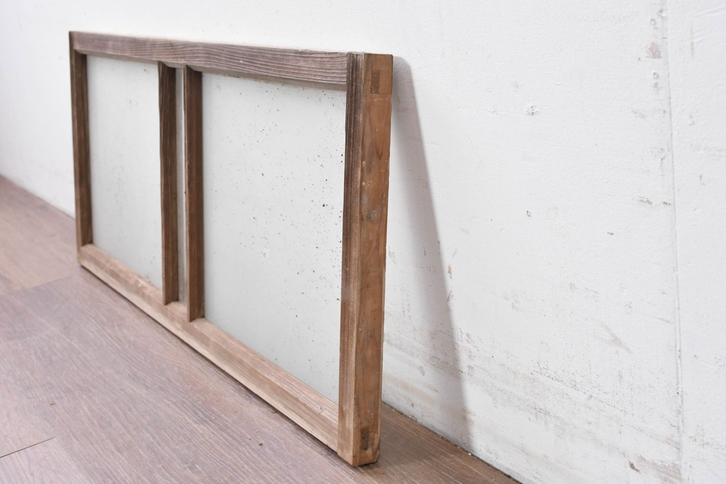 アンティーク建具　昭和初期　素朴な木味が楽しめる明り取り1枚　(R-087516)