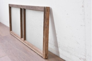 アンティーク建具　昭和初期　素朴な木味が楽しめる明り取り1枚　(R-087516)