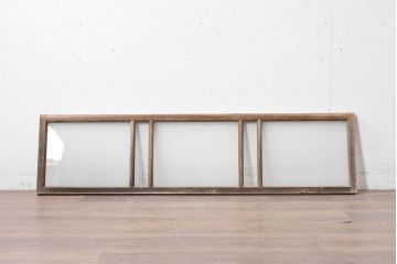 アンティーク建具　昭和初期　素朴で落ち着いた印象の明り取り1枚　(R-087519)