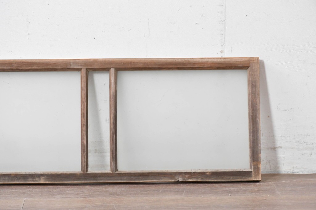 アンティーク建具　昭和初期　素朴で落ち着いた印象の明り取り1枚　(R-087519)