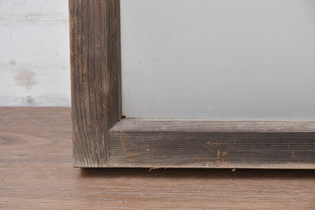 アンティーク建具　昭和初期　素朴で落ち着いた印象の明り取り1枚　(R-087519)