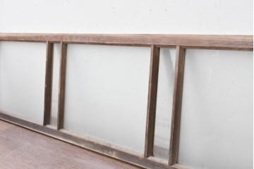 アンティーク建具　昭和初期　素朴で落ち着いた印象の明り取り1枚　(R-087519)