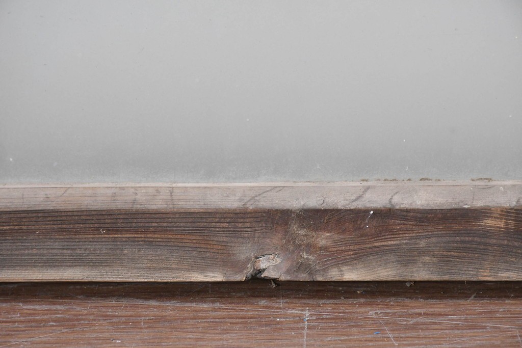 アンティーク建具　昭和初期　素朴で落ち着いた印象の明り取り1枚　(R-087519)