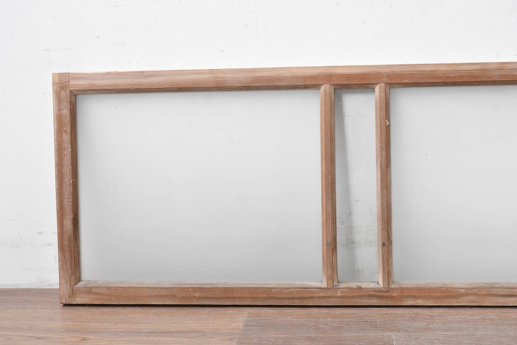 アンティーク建具　昭和初期　素朴で落ち着いた印象の明り取り1枚　(R-087519)