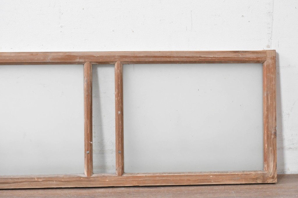 アンティーク建具　昭和初期　素朴で落ち着いた印象の明り取り1枚　(R-087519)