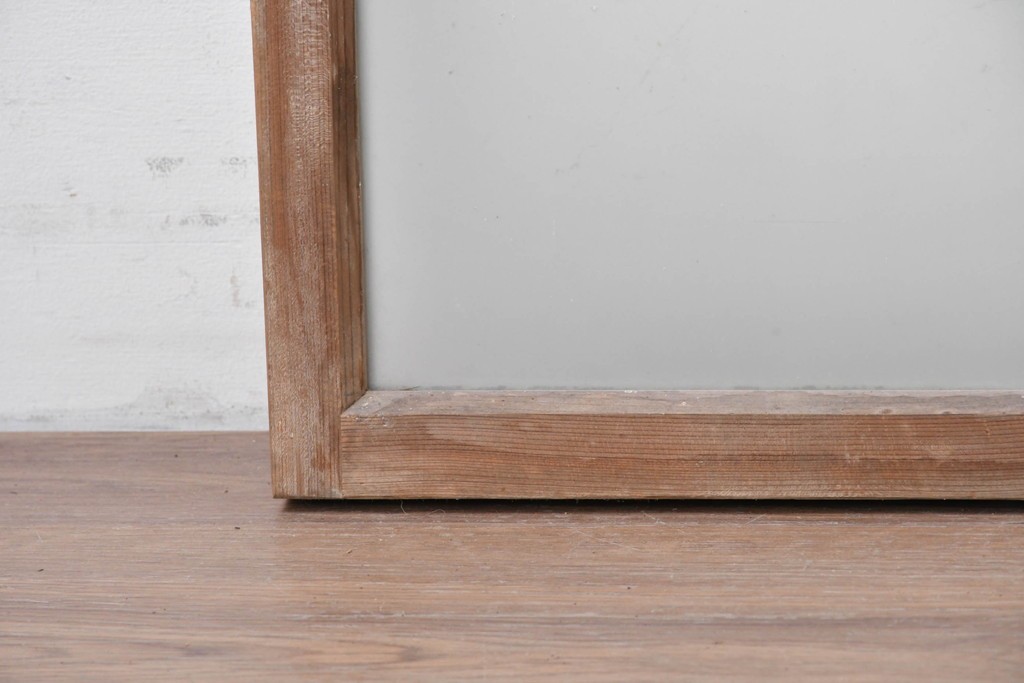 アンティーク建具　昭和初期　素朴で落ち着いた印象の明り取り1枚　(R-087519)