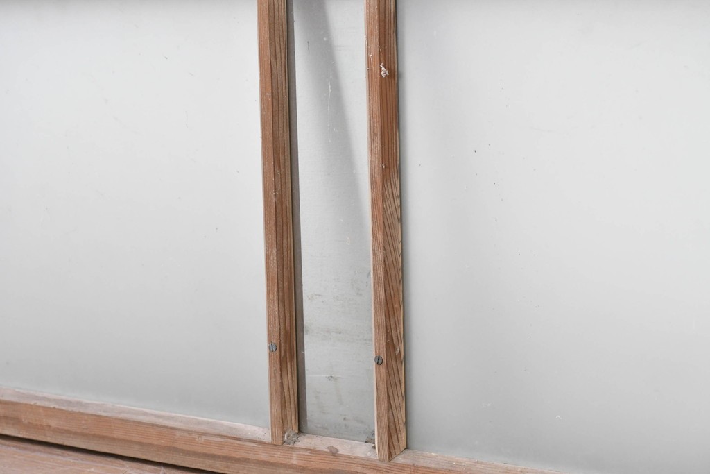アンティーク建具　昭和初期　素朴で落ち着いた印象の明り取り1枚　(R-087519)