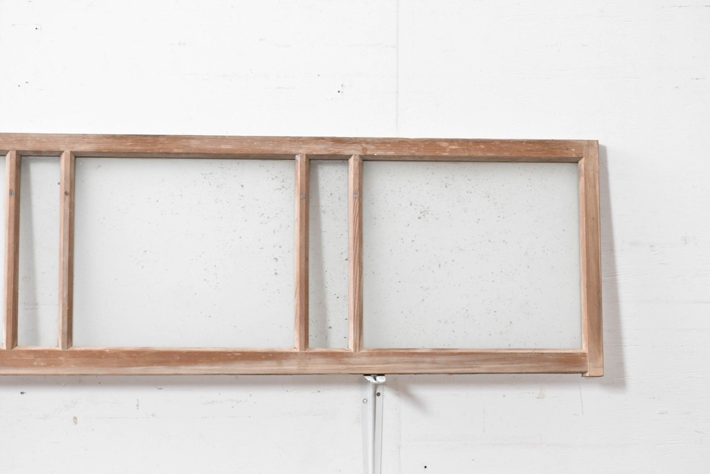 アンティーク建具　昭和初期　素朴で落ち着いた印象の明り取り2枚セット　(R-087520)