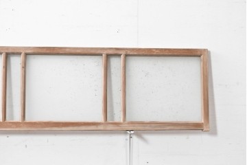 アンティーク建具　昭和初期　素朴で落ち着いた印象の明り取り2枚セット　(R-087520)