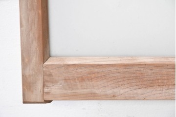 アンティーク建具　昭和初期　素朴で落ち着いた印象の明り取り2枚セット　(R-087520)