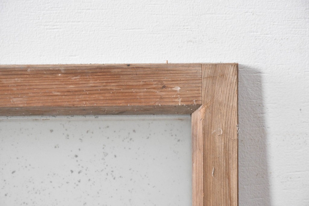 アンティーク建具　昭和初期　素朴で落ち着いた印象の明り取り2枚セット　(R-087520)