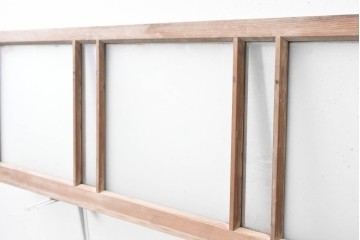 アンティーク建具　昭和初期　素朴で落ち着いた印象の明り取り2枚セット　(R-087520)