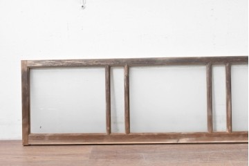 アンティーク建具　昭和初期　素朴で落ち着いた印象の明り取り2枚セット　(R-087520)