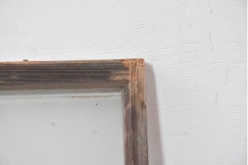アンティーク建具　昭和初期　素朴で落ち着いた印象の明り取り2枚セット　(R-087520)