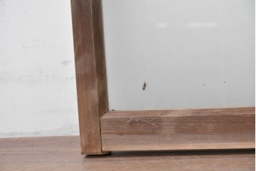アンティーク建具　昭和初期　素朴で落ち着いた印象の明り取り2枚セット　(R-087520)