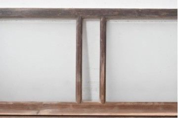 アンティーク建具　昭和初期　素朴で落ち着いた印象の明り取り2枚セット　(R-087520)