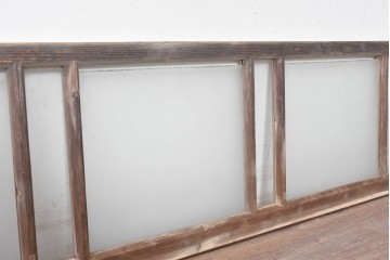アンティーク建具　昭和初期　素朴で落ち着いた印象の明り取り2枚セット　(R-087520)