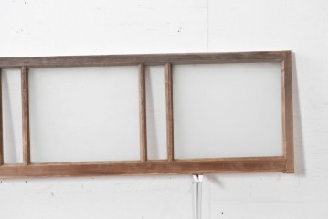 アンティーク建具　昭和初期　素朴で落ち着いた印象の明り取り2枚セット　(R-087520)