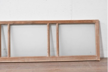 アンティーク建具　昭和初期　素朴で落ち着いた印象の明り取り2枚セット　(R-087520)