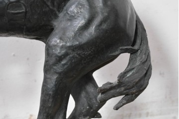 アメリカ　Frederic Remington(フレデリック・レミントン)　「The Rattlesnake(ガラガラヘビ)」　躍動感あふれるカウボーイのブロンズ像　(R-087523)