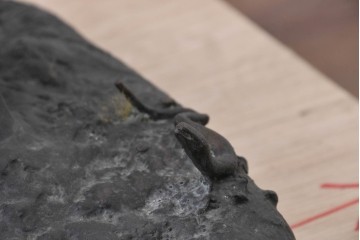 アメリカ　Frederic Remington(フレデリック・レミントン)　「The Rattlesnake(ガラガラヘビ)」　躍動感あふれるカウボーイのブロンズ像　(R-087523)