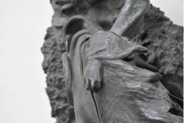 アメリカ　Frederic Remington(フレデリック・レミントン)　「The Rattlesnake(ガラガラヘビ)」　躍動感あふれるカウボーイのブロンズ像　(R-087523)