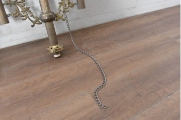 フランスヴィンテージ　希少デザイン!!　幅1700mmの大型!!　真鍮製　重厚感のある上質なつくりの3灯照明　(R-087525)