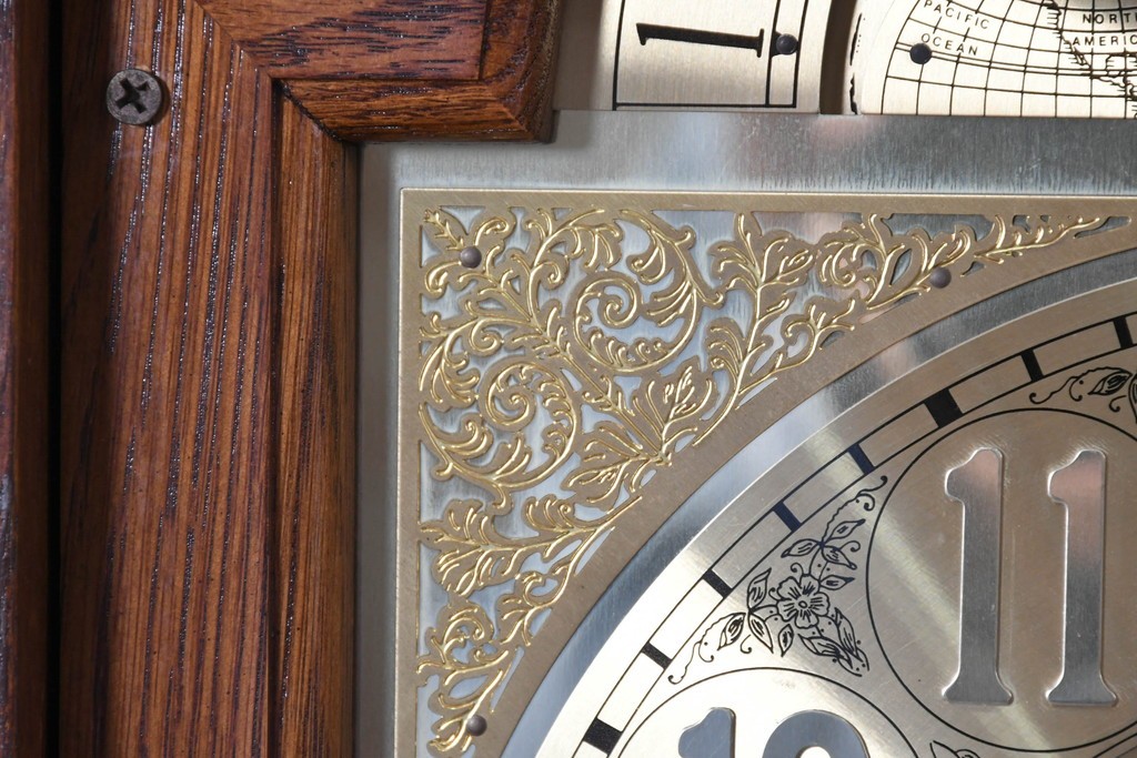 中古　アメリカ　Ridgeway(リッジウェイ)　優雅な佇まいのホールクロック　定価約150万円　(R-087526)