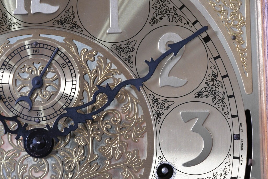 中古　アメリカ　Ridgeway(リッジウェイ)　優雅な佇まいのホールクロック　定価約150万円　(R-087526)