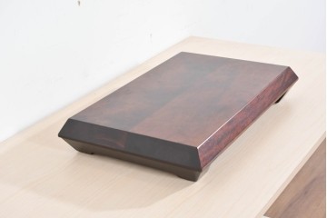 北海道民芸家具　希少な廃番品　シックな色合いが魅力の花台　(R-087534)