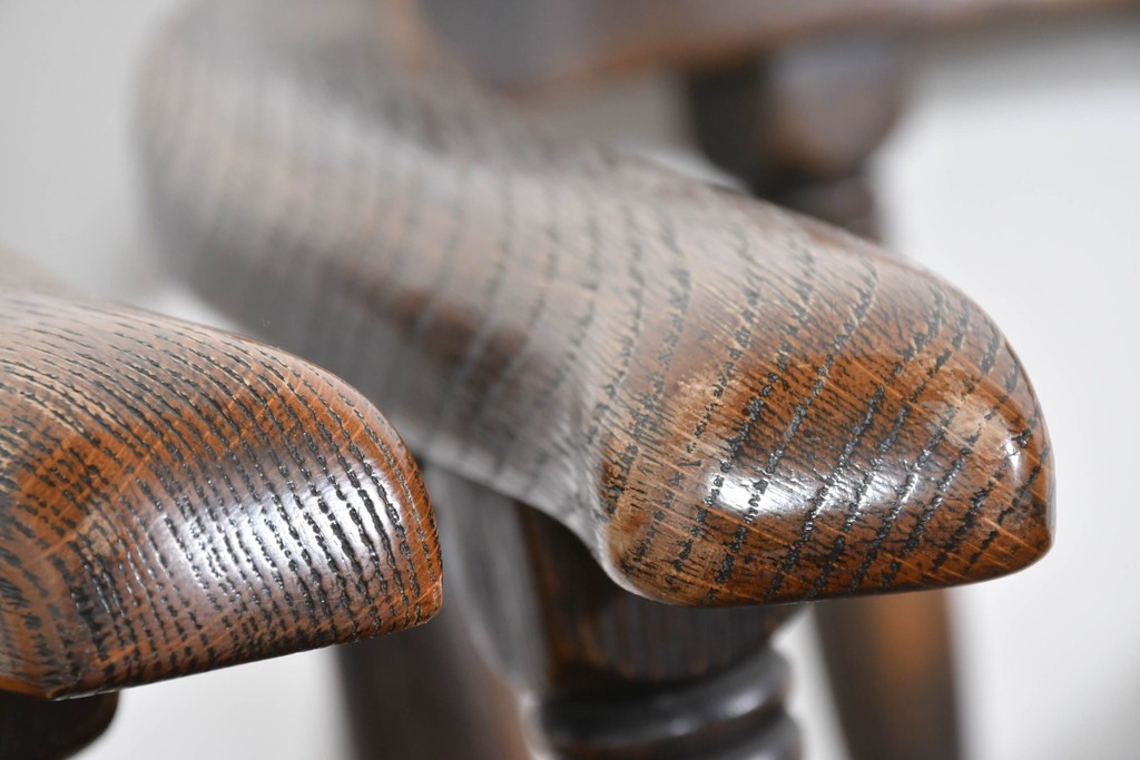 中古　美品　高級品　飛騨産業　PROVINCIAL(プロヴィンシャル)　キツツキ　スモーカーズボウダイニングチェア2脚セット　セット定価約47万円　(R-087536)