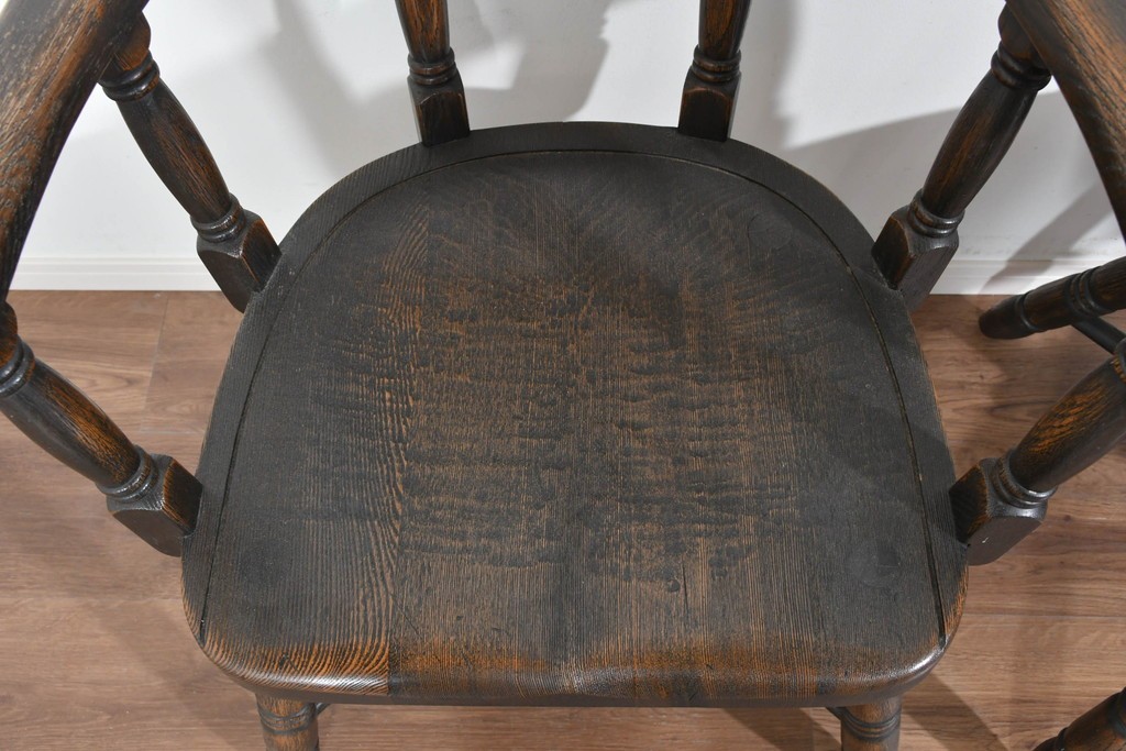 中古　美品　高級品　飛騨産業　PROVINCIAL(プロヴィンシャル)　キツツキ　スモーカーズボウダイニングチェア2脚セット　セット定価約47万円　(R-087536)
