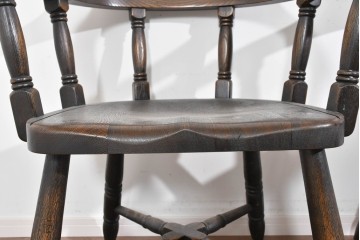 中古　美品　高級品　飛騨産業　PROVINCIAL(プロヴィンシャル)　キツツキ　スモーカーズボウダイニングチェア2脚セット　セット定価約47万円　(R-087536)