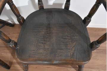 中古　美品　高級品　飛騨産業　PROVINCIAL(プロヴィンシャル)　キツツキ　スモーカーズボウダイニングチェア2脚セット　セット定価約47万円　(R-087536)