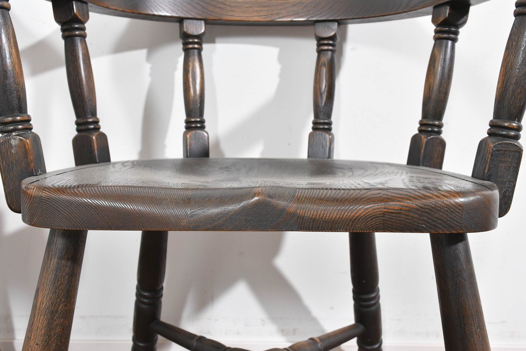 中古　美品　高級品　飛騨産業　PROVINCIAL(プロヴィンシャル)　キツツキ　スモーカーズボウダイニングチェア2脚セット　セット定価約47万円　(R-087536)