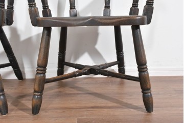 中古　美品　高級品　飛騨産業　PROVINCIAL(プロヴィンシャル)　キツツキ　スモーカーズボウダイニングチェア2脚セット　セット定価約47万円　(R-087536)